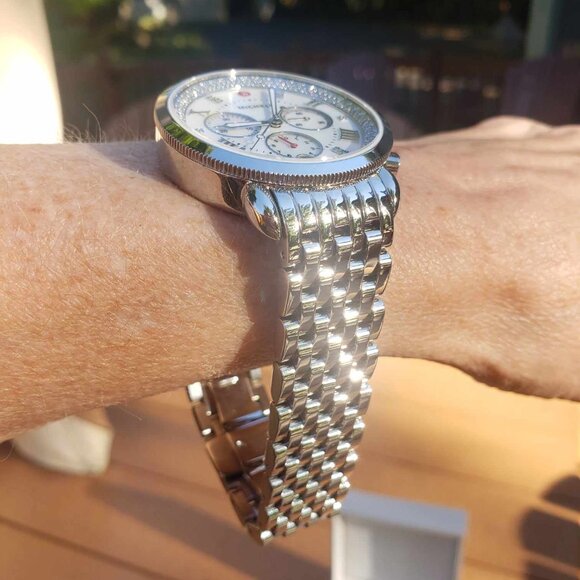 ***SOLD***  Beautiful LIKE NEW Michele Sport Sail Diamond Watch*** - Picture 8 of 9